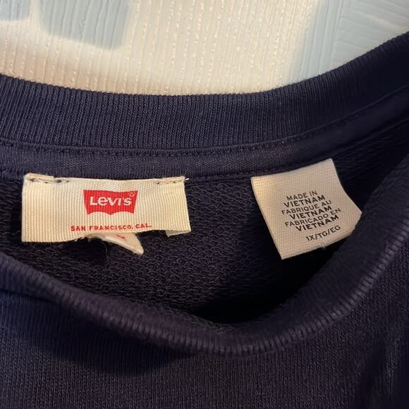 Levi’s Sweatshirt Navy Blue White 1X - Picture 2 of 8